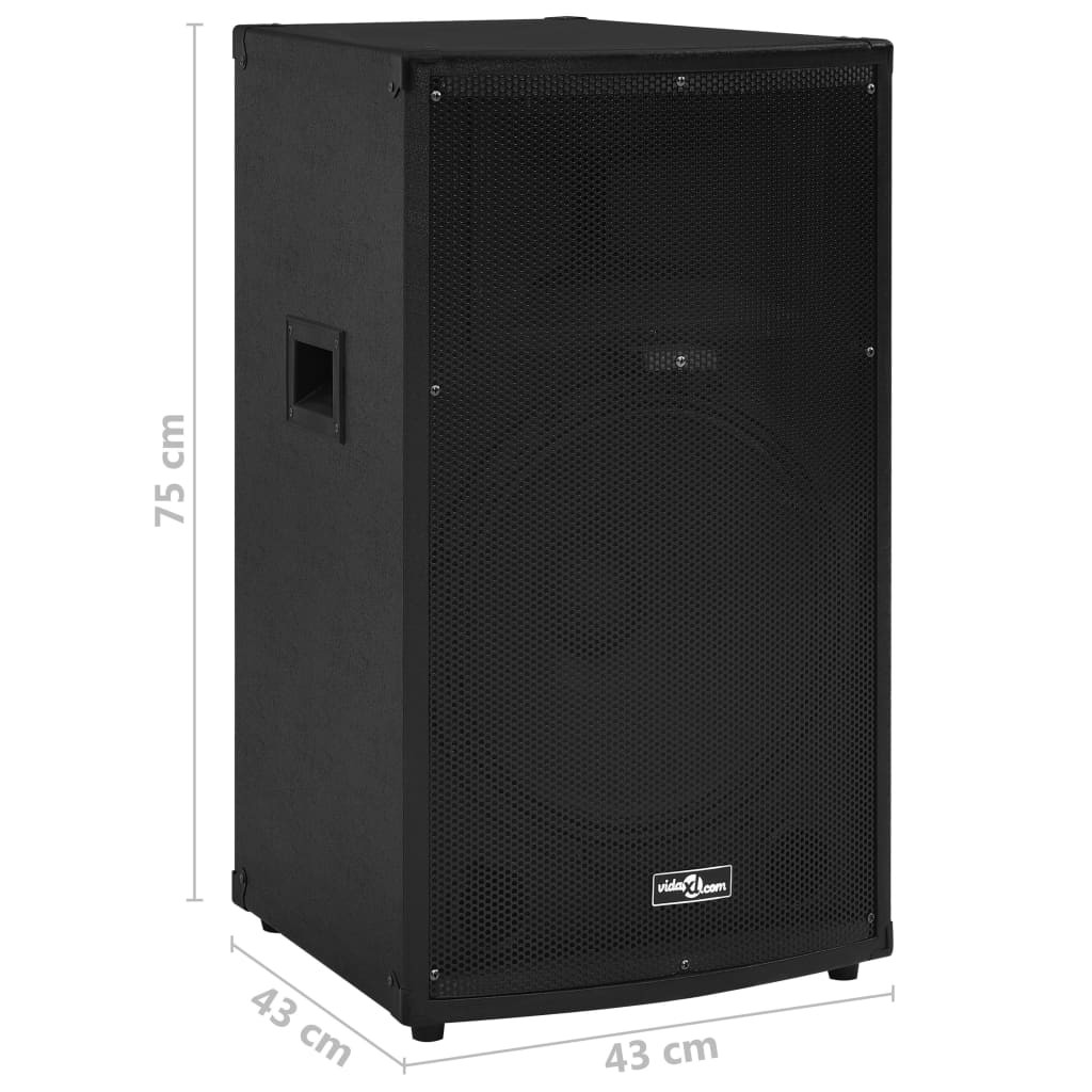 Professional Passive Hifi Stage Speaker 1200 W Black 43x43x75cm